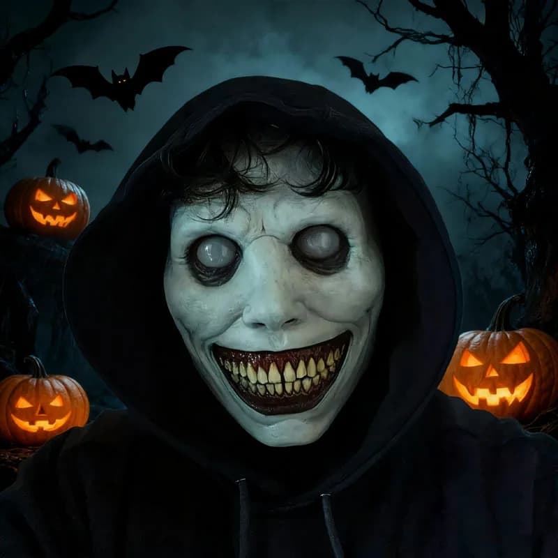 Maschera horror di Halloween Spaventoso raccapricciante Accessorio per costume cosplay a pieno facciale Maschera spettrale realistica per decorazioni per la casa stregata della festa