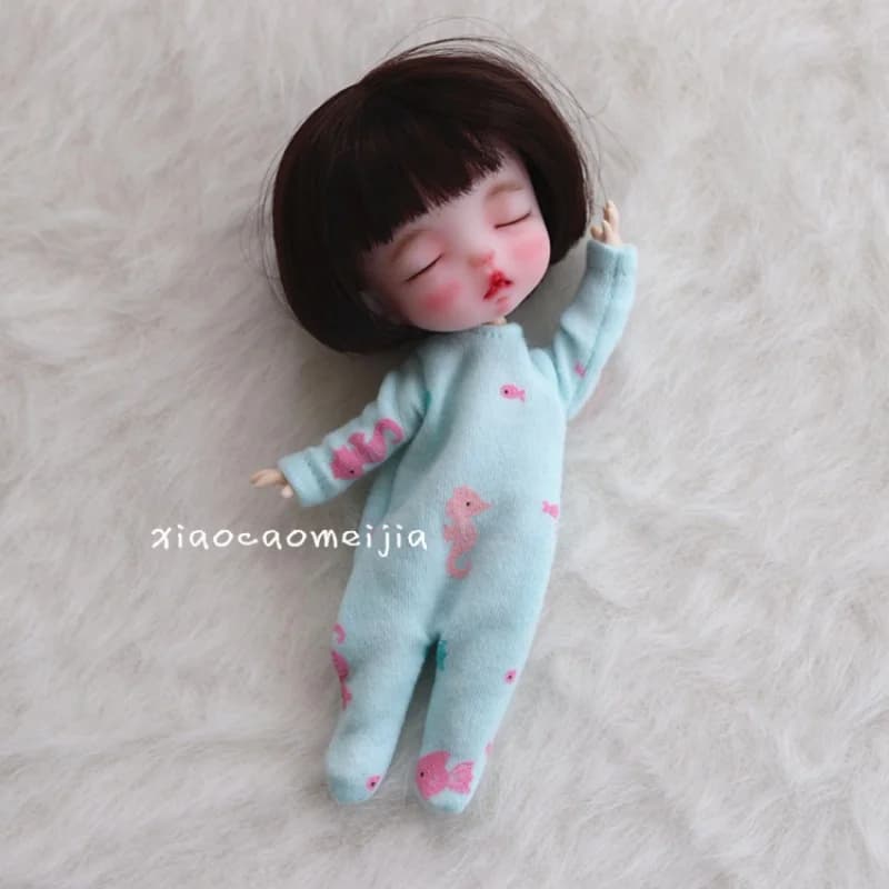Obitsu11 vestiti per le bambole ob11 vestiti per le bambole Meijie Pig Angel bambola 11 cm corpo solido indossabile vestiti per le bambole pigiama vestiti da arrampicata 15-2