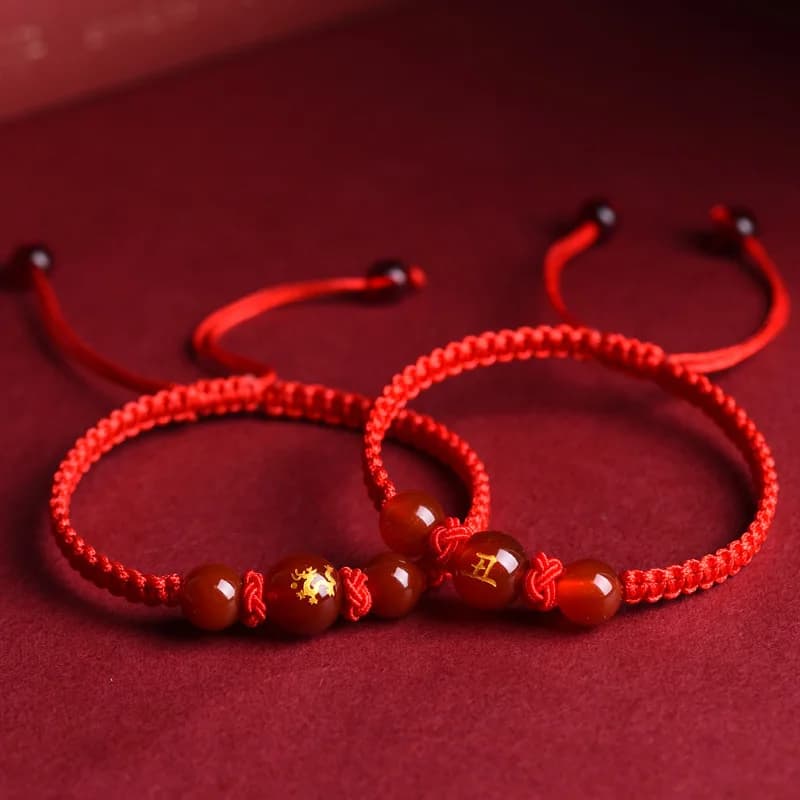 Braccialetto Portafortuna Anno del Cavallo, Stile Cinese, 12 Segni Zodiacali, Bracciali Intrecciati per Uomo e Donna, Gioielli alla Moda, Regalo di Compleanno