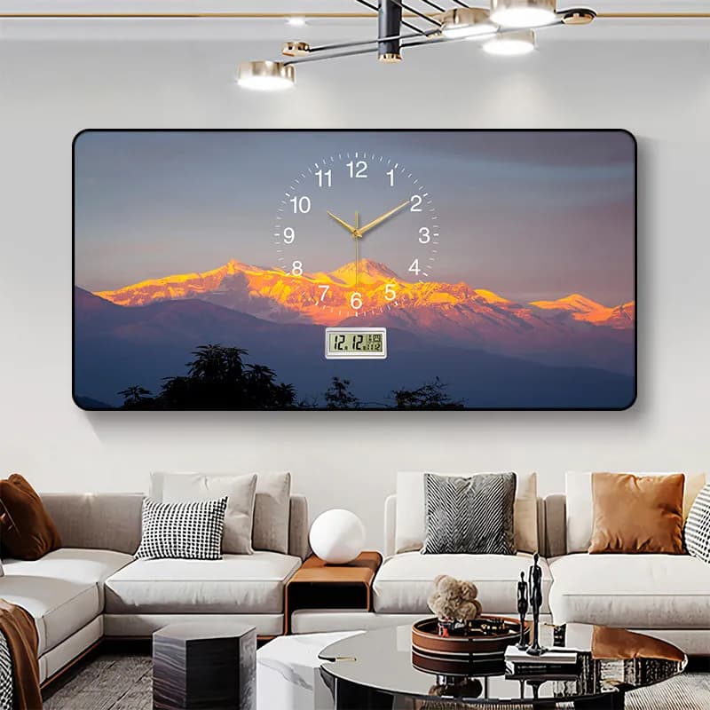 Orologio da parete di lusso con calendario perpetuo, decorazione da parete per soggiorno, quadro decorativo, articoli per l'arredamento della casa, orologi da parete.