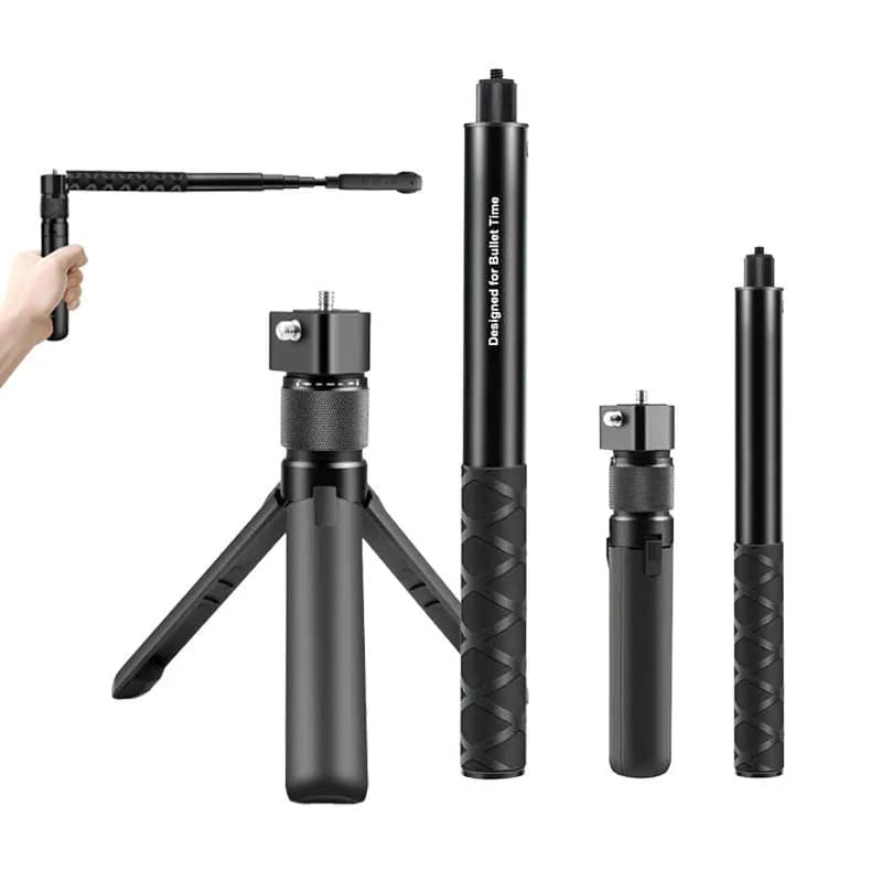 Asta Selfie Invisibile per GoPro 13 12 11 10 9, Treppiede Portatile per Bullet Time, Compatibile con Insta360 X5 X4 X3 DJI Osmo Nano Action 360