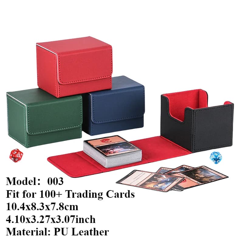 Scatola porta carte 2026 in pelle PU con chiusura magnetica per carte collezionabili e mazzi Commander, porta carte per Magic: The Gathering