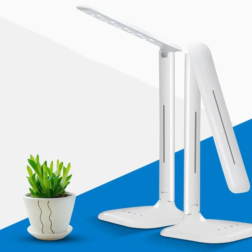 Lampada da tavolo con luce di protezione per gli occhi Lampada da tavolo a LED con sensore tattile pieghevole dimmerabile a cinque livelli