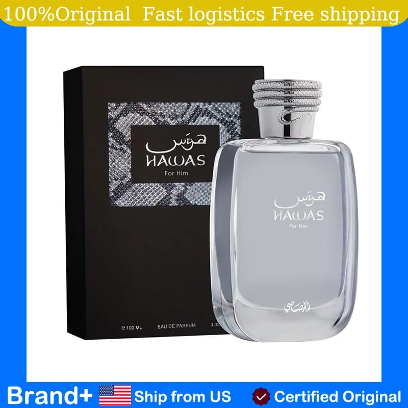 Original Arabic Perfume Rasasi Hawas For Men Eau De Parfum Spray 100ML luxury brand perfume high quality perfume Eastern-Middle Eastern fragrance long lasting fragrance Cologne Pheromone Portable Birthday gift