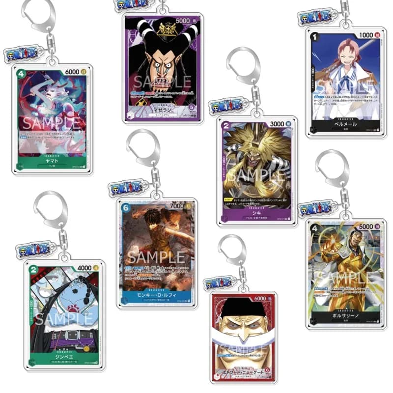 Keychain OP OPTCG Card Donquixote Rosinante Backpack Pendant Anime Game Fans Gift Recycled Acrylic Decoration Rare Card Toy 5cm