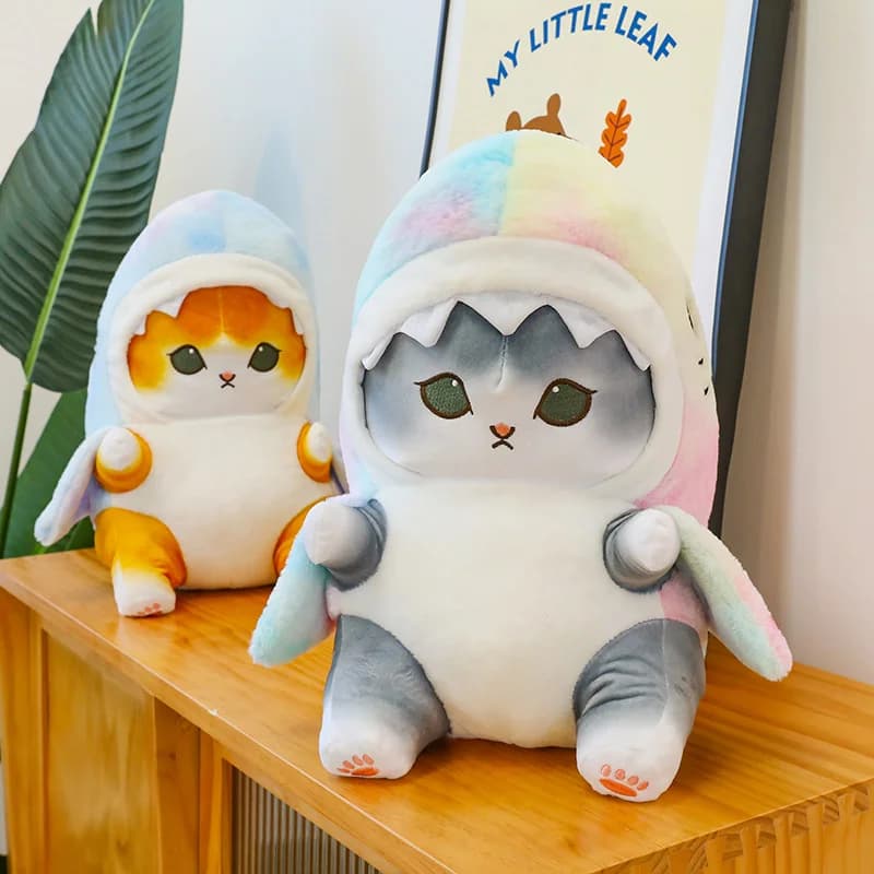 Nuovo Peluche a Forma di Gatto Squalo, Cuscino per Bambini, Cuscino Decorativo a Forma di Gattino, Regalo di Compleanno per Uomini e Donne