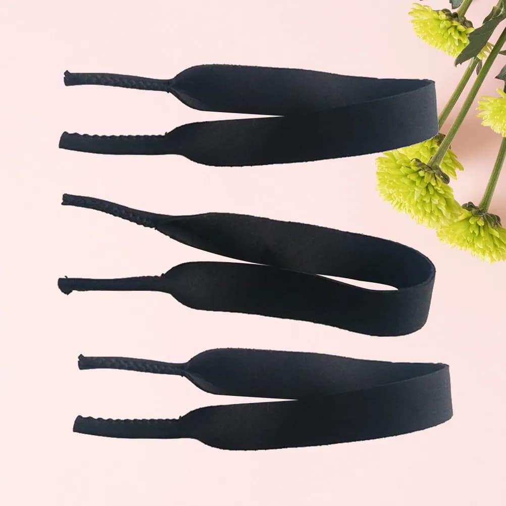 3Pcs Comfortable Tough Neoprene Eyeglasses Cord Glasses Strap for Sports Everyday Wear Elders Adults Swimming Goggles