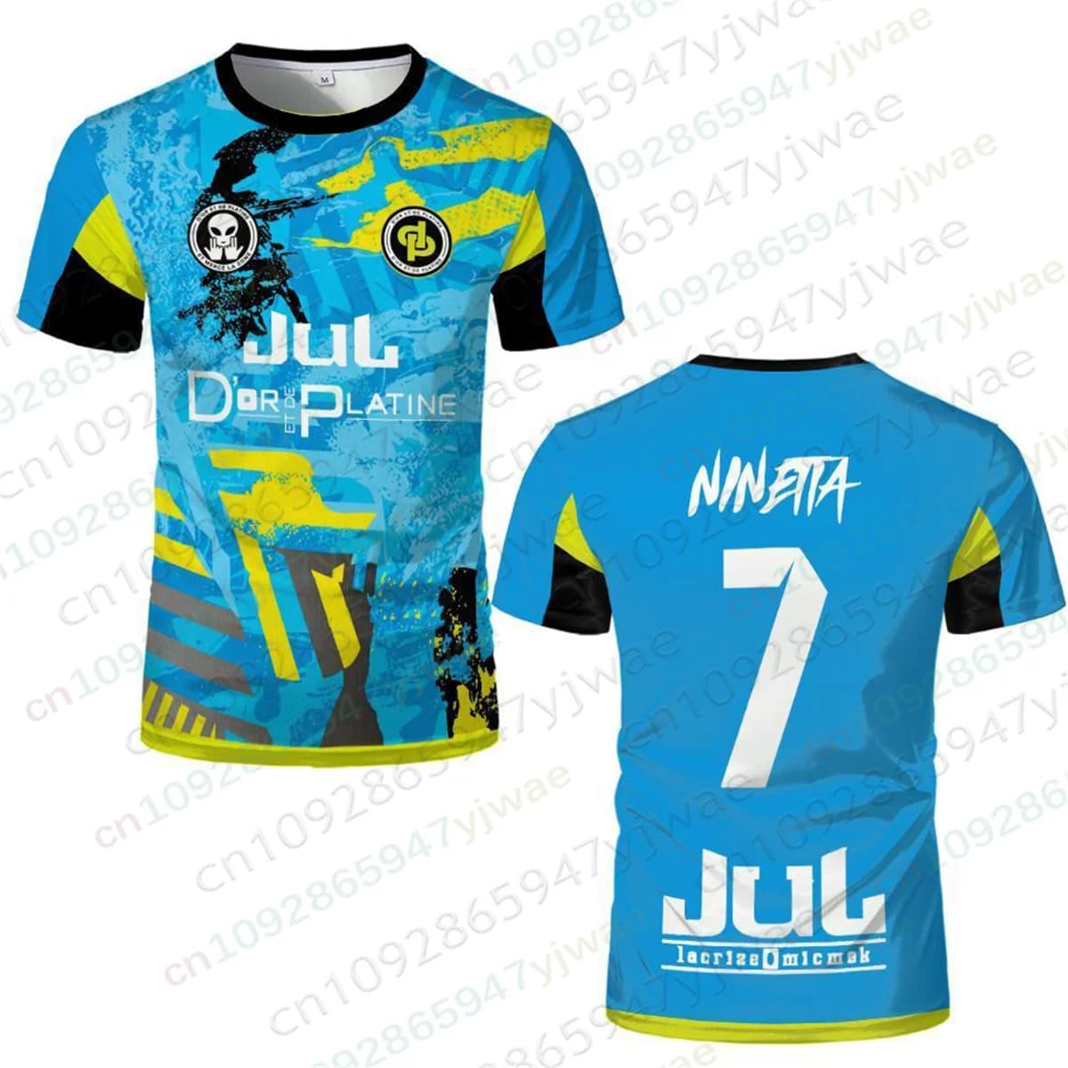 Maglia da calcio estiva 2026 JUL TOTO Et Ninetta, traspirante e ad asciugatura rapida, per sport all'aperto, T-shirt a maniche corte da uomo e da donna