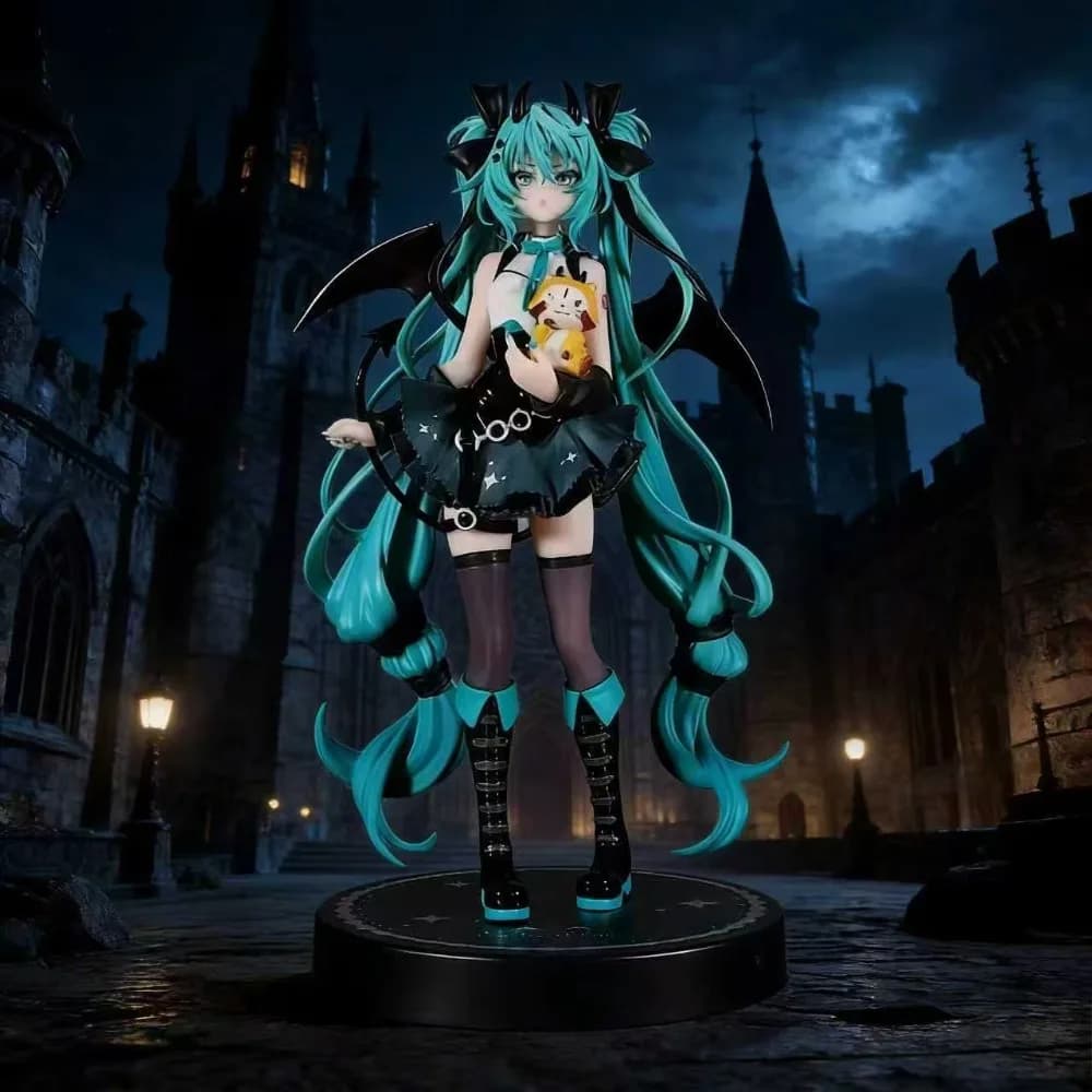 Action Figure Anime Hatsune Miku 19CM, Small Diavoletto Procione Model, PVC Carini Toys, Desk Accessories, Gift