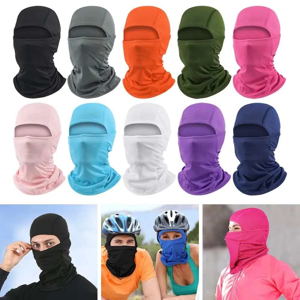 Bicycle Hat Motorcycle Cycling Helmet Sun Protection Hiking Scarves Cooling Neck Cycling Balaclava Face Cover Full Face Cap