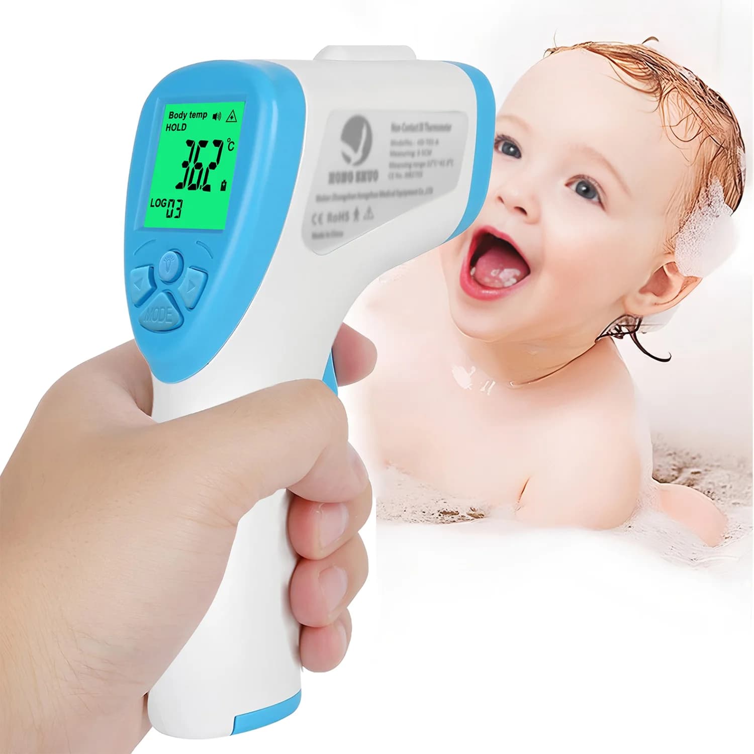 Infrared LCD Medical Thermometer with Digital Home Display Medical Contactless Temperature Meter for Adult Fever