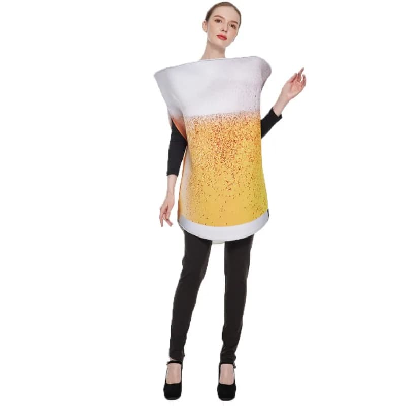 Divertente gigante tazza di birra costume cosplay schiuma finta bevande cos tute per spettacoli teatrali bar feste di carnevale di Halloween