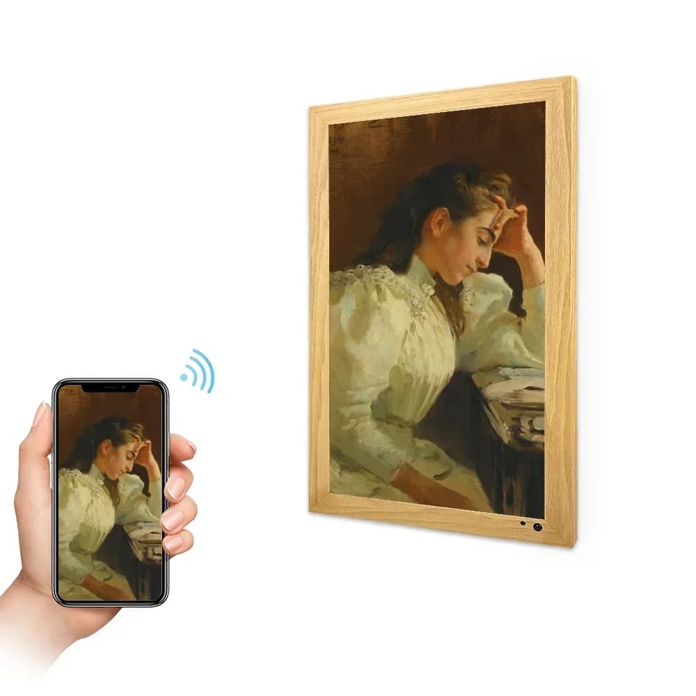 NFT art frame wifi display LCD intelligente 21,5" riproduzione video immagine cornice per foto digitale HD nero