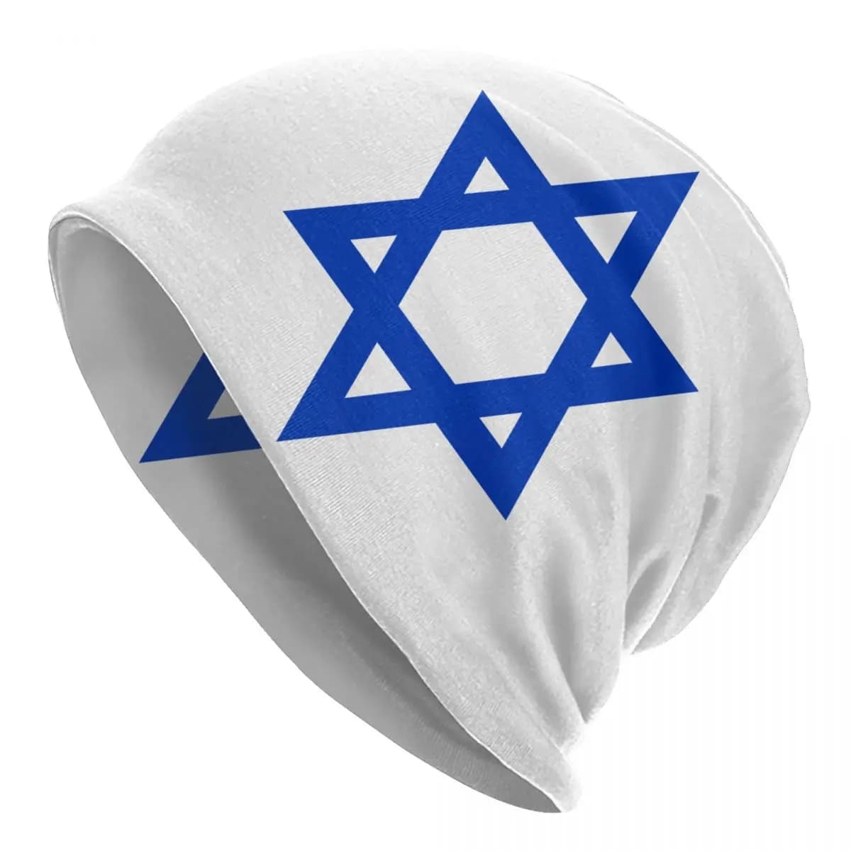 Cappello a cuffia con bandiera personalizzata Stella di David Israele Cappelli lavorati a maglia Uomo Donna Moda unisex adulto Orgoglio israeliano Berretto invernale caldo