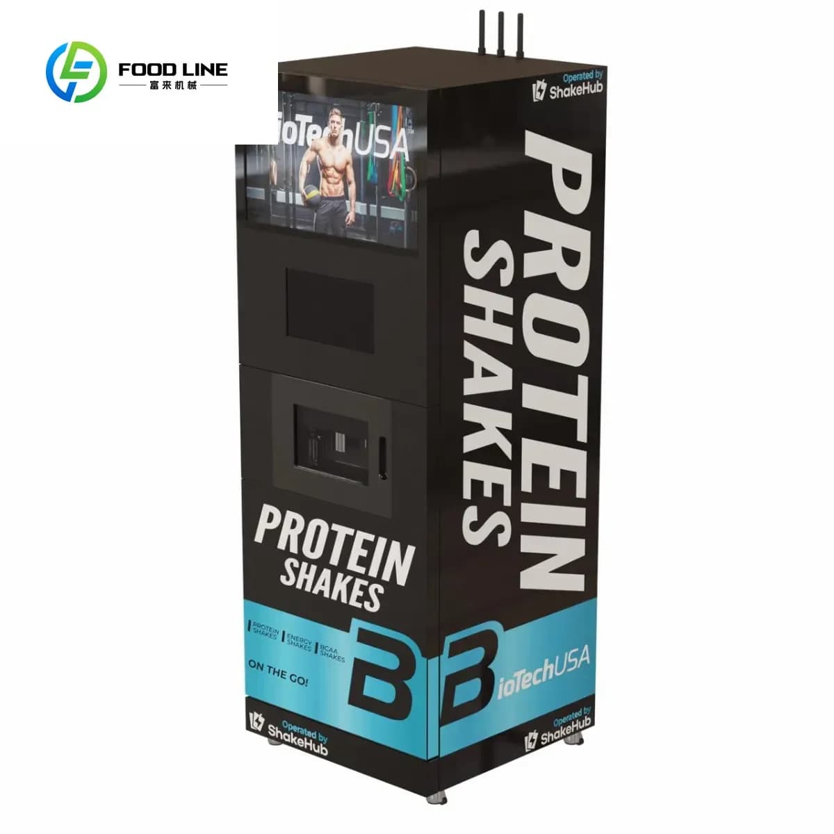 FL Customized Wholesale High Tech Automated Fresh Protein Powder Mixing Station Vending Machine with Mobile APP
