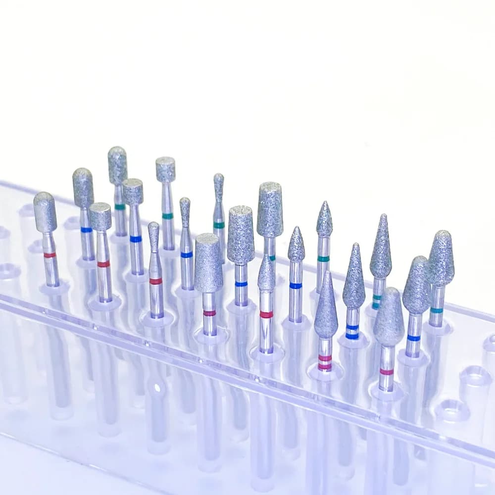 10pcs Diamond Milling Cutter Nail Drill Bits Set For Manicure Accessory Pedicure Eletric Machine Nail Bit Brush Burr Tools