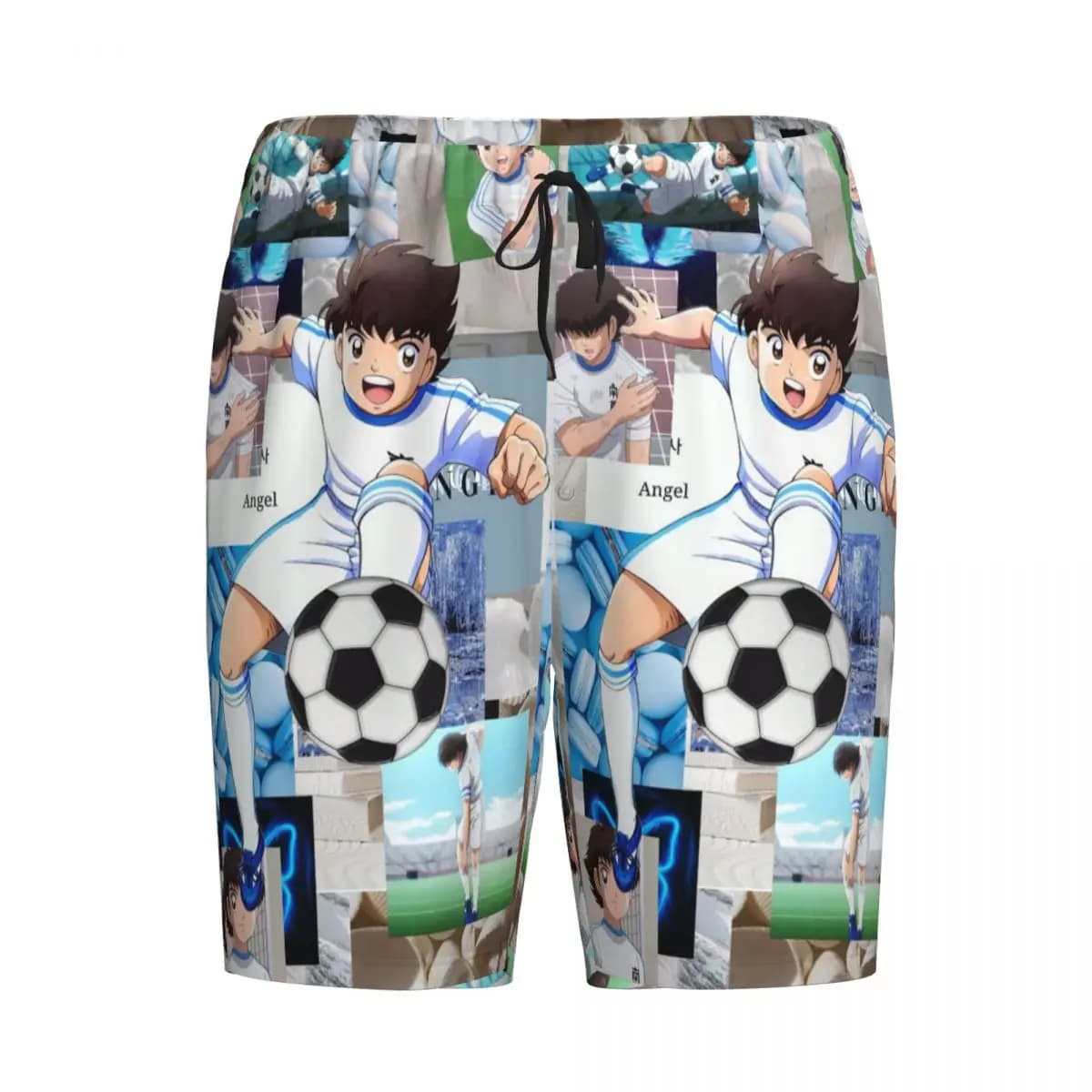 Pantaloncini Personalizzati Captain Tsubasa Ozora Manga Calcio Giapponese, Pantaloni da Pigiama Uomo, Pantaloni da Notte, Pantaloni Comodi per il Relax