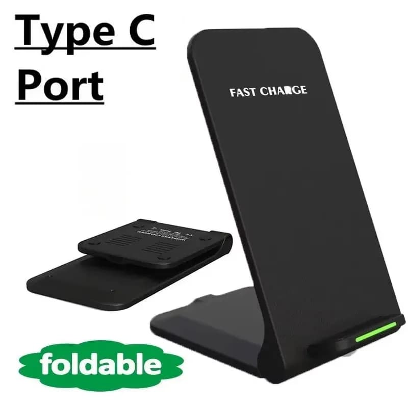Supporto per caricabatterie wireless per iPhone 17 16 15 14 13 12 Pro X XS Max XR 8 Samsung S24 S23 S22 Dock station di ricarica rapida a induzione