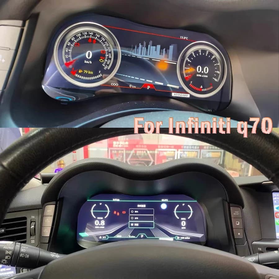 12.3 pollici LCD Auto Cluster Digitale Strumento CockPit Aggiornamento Smart Cluster Per Infiniti Q70 Q70L M25 M35 M37 M56 2013-2020