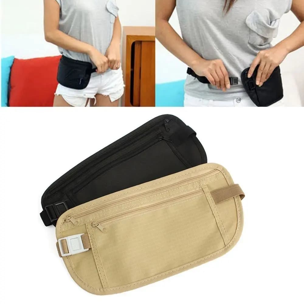 Outdoor accessory Hidden Wallet Waist Belt Cardbag Chest Packs Cloth Running Bag Passport Money Bags Useful Travel Pouch