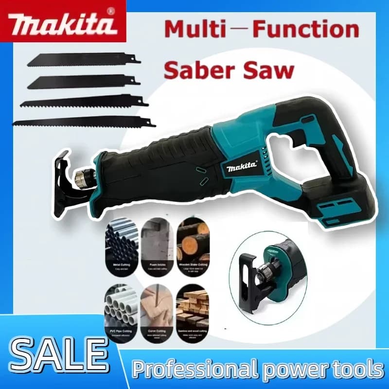 Sega a sciabola Makita Brushless portatile con 4 lame per utensili elettrici a batteria Makita 18V