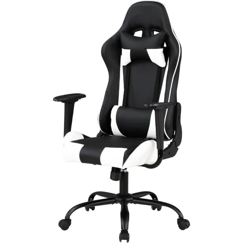 Sedia da gioco Sedia da scrivania ergonomica con schienale alto, supporto lombare regolabile, braccioli, sedia girevole per computer per giochi domestici