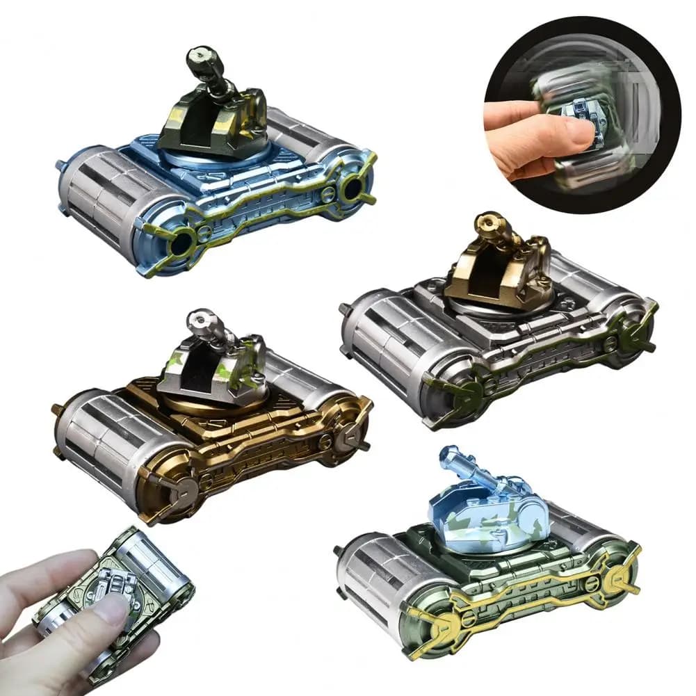 Serbatoio in metallo Fidget Spinner Deformabile Stress Ansia Sollievo Viaggio portatile Bambini Adolescenti Adulti Punta delle dita Spinning Giroscopio Giocattolo sensoriale