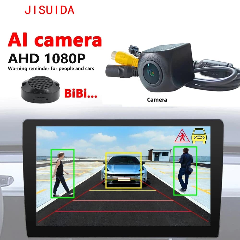 Telecamera per retromarcia per auto AI 180 con angolo di visione 4K AHD 1080P con sensore di parcheggio radar
