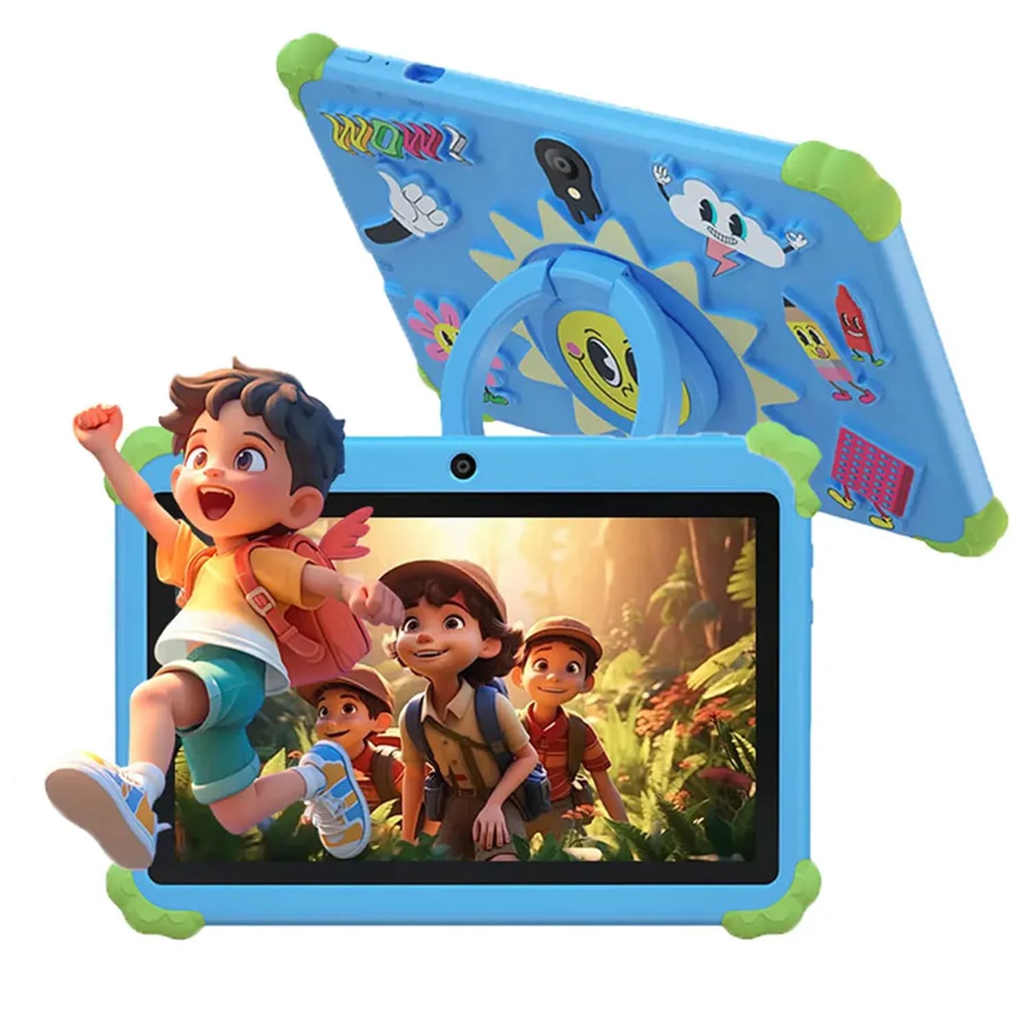7.0 inch Android 13.4GB+64GB Children's Tablet, Tablet with Sunflower Shaped Plastic Back Shoe, Parental Control, 4000mAh Battery