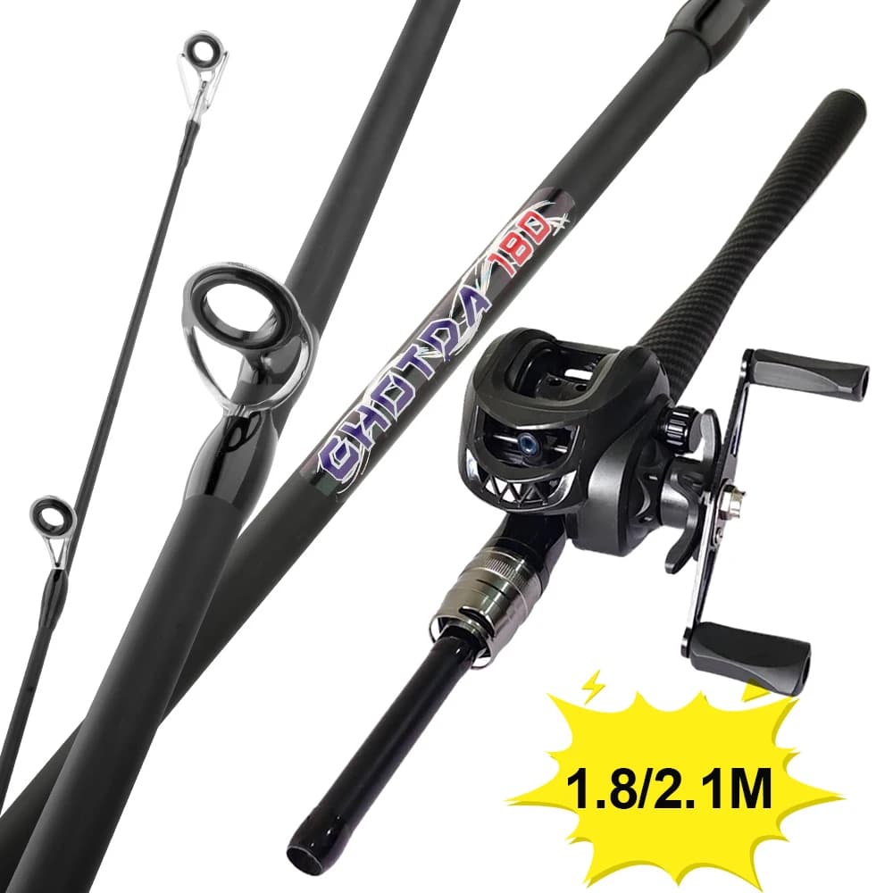 Fishing Set Bait Casting Lure Rod and Reel Set Lure Weight 3-18g High Quality Outdoor Fishing Combo for Seawater/freshwater