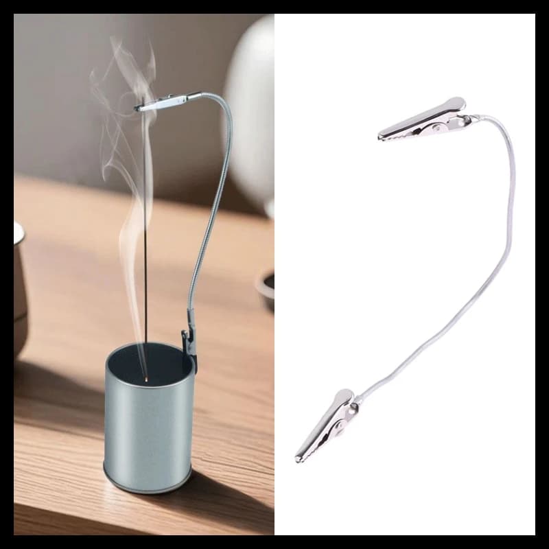 10Pcs Double Headed Metal Incense Clip Mosquito Coil Holder Censer Universal Crocodile Clip Fragrance Diffuser Home Decor