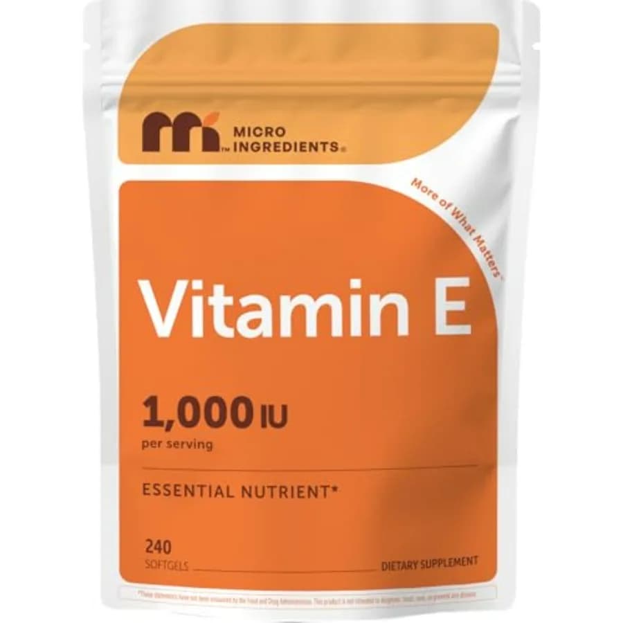 Vitamin E 1000 IU 450 mg Per Serving, 240 Softgels Daily Vitamin E Supplement 4-Month Supply Non-GMO, Gluten Free