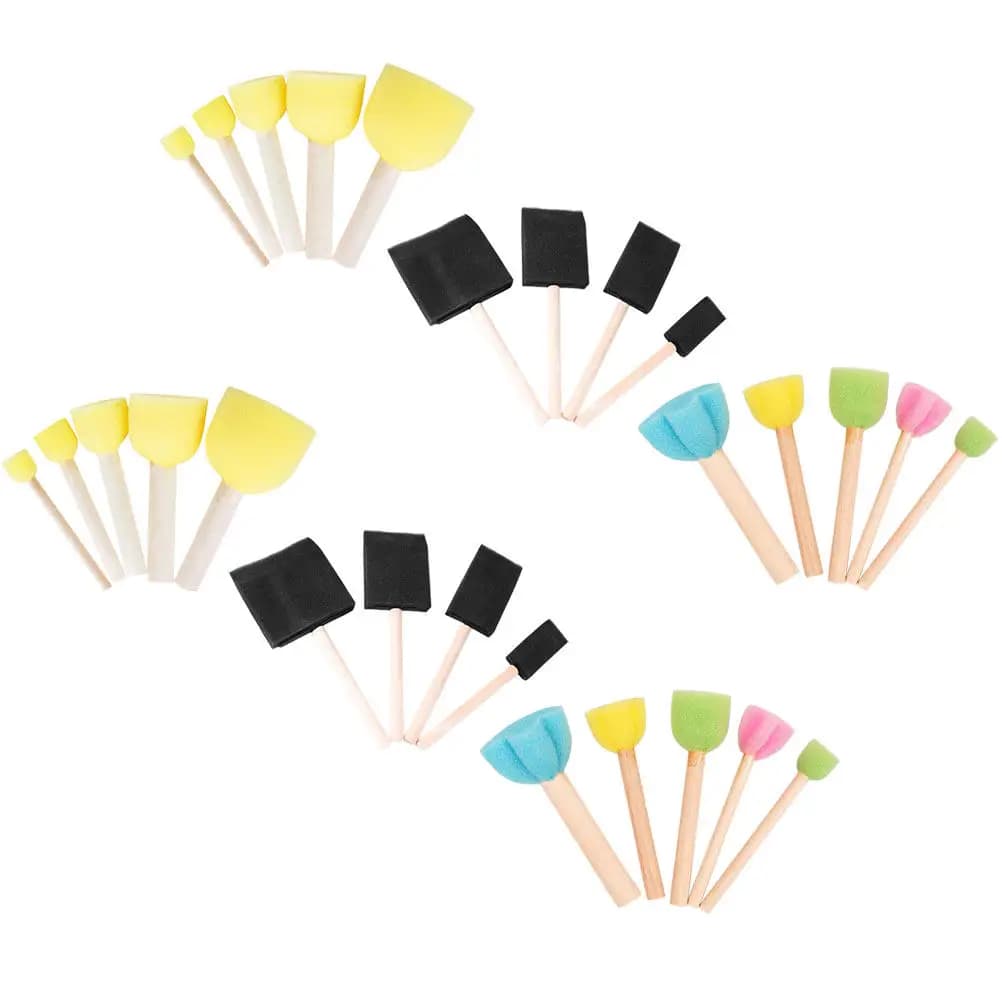 28Pcs Kids Painting Sponge Brush Set Drawing Sponge Stamps Graffiti Art Supplies Creative DIY Craft Tool Fine Texture Safe