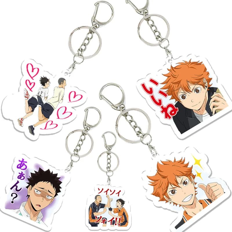 Soul cartoon Haikyuu!! Volleyball Acrylic Keychain Jewelry Decoration Kawaii Friends Gifts Bag Charms Pendant Chain Gifts Toys