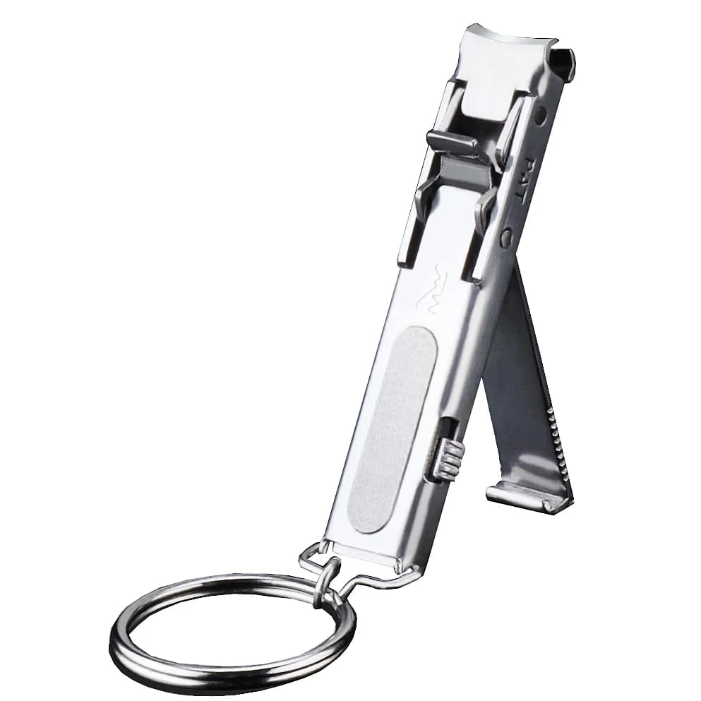 Tagliaunghie Ultra sottile pieghevole portatile da viaggio portachiavi per unghie forbici Cutter kit di strumenti per Manicure in acciaio inossidabile