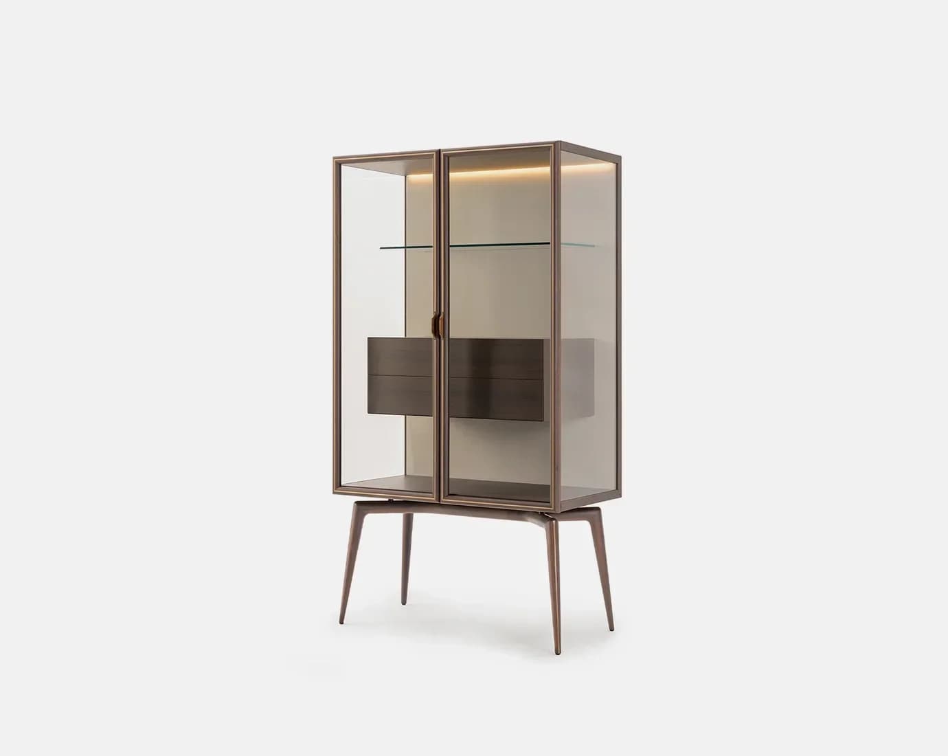 -Mobili Armadietto per vino con porta in vetro trasparente postmoderno Elegante vetrina a doppia porta