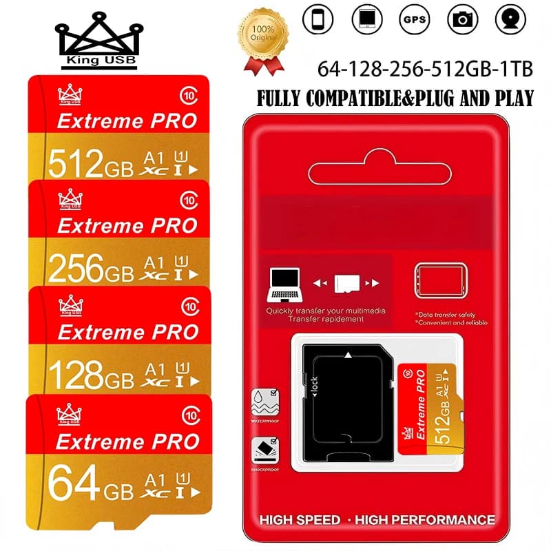 Wholesale C10 SD Memory Card Micro TF SD Card Flash SD Card 64GB Memory Cards 128GB 256GB 512GB Memory Cards For Switch For Xiao