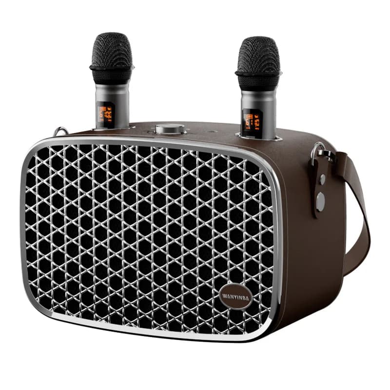 Wanyinba G7 Macchina per karaoke KTV domestica all-in-one Doppio microfono per altoparlante Bluetooth con scheda audio e batteria audio esterna