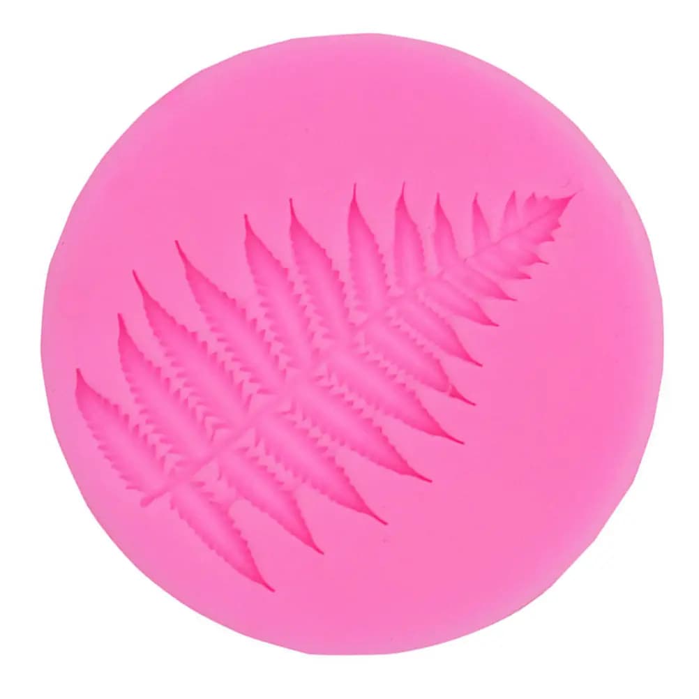Stampo in Silicone a Forma di Felce per Fondente, Ecologico, Antiaderente, Flessibile, per Torte, Cioccolato, Caramelle, Gelatine, Cubetti di Ghiaccio, Fai da Te, Feste