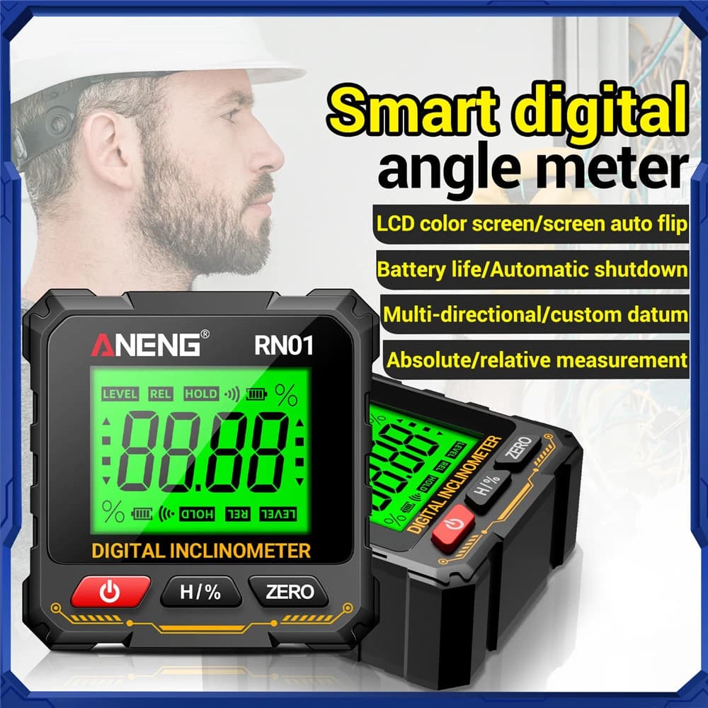 NUOVO inclinometro goniometro digitale misuratore angolare con display digitale professionale laser a livello elettronico magnetico da 360 gradi