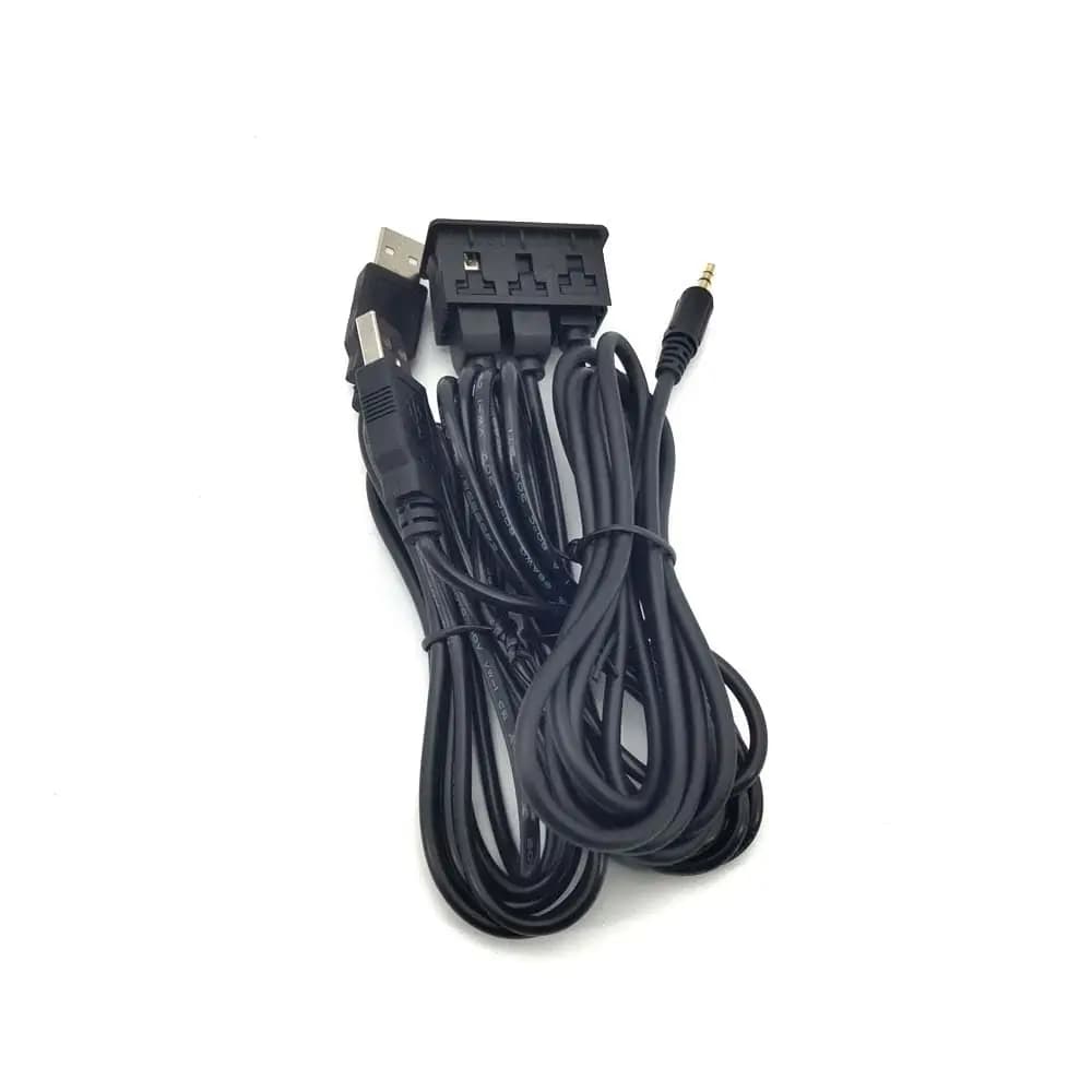 Presa porta USB AUX tipo C per montaggio su cruscotto per auto con cavo di prolunga USB da 1,5 m
