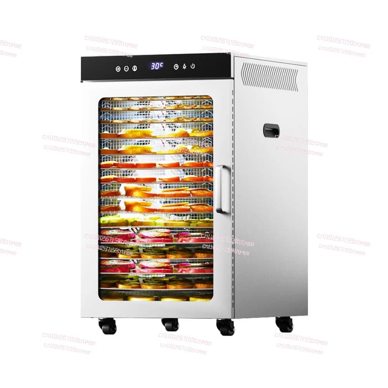 Asciugatrice commerciale per alimenti, frutta, essiccatore d'aria, frutti di mare, snack per animali domestici, carne secca, pesce secco, disidratatore per alimenti secchi per uso domestico