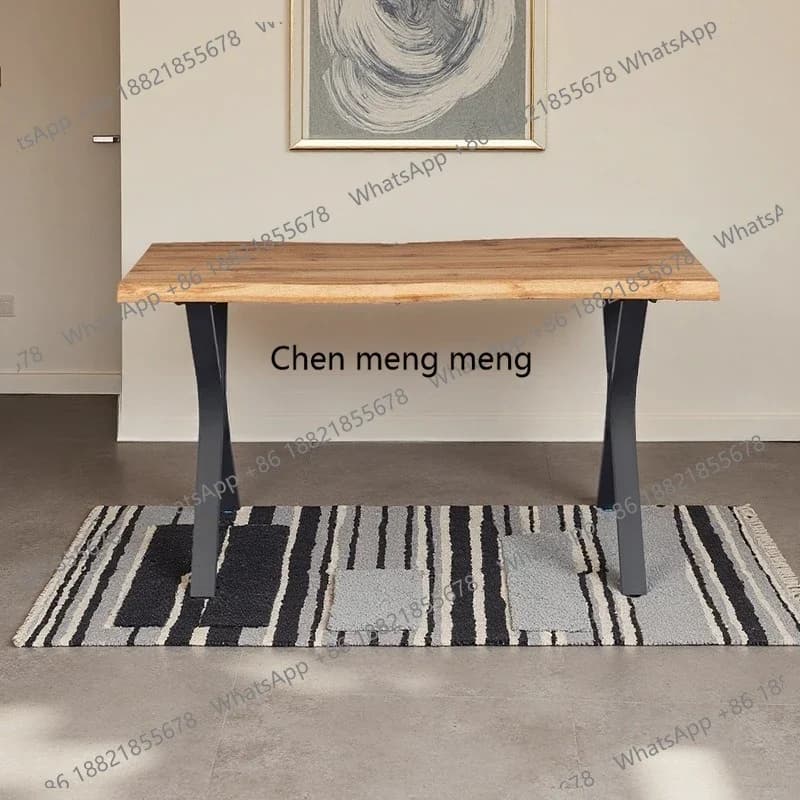 Nuovo arrivo: Tavolo da pranzo creativo in ferro battuto, grande scrivania per computer da casa/camera da letto, semplice scrivania lunga per ufficio