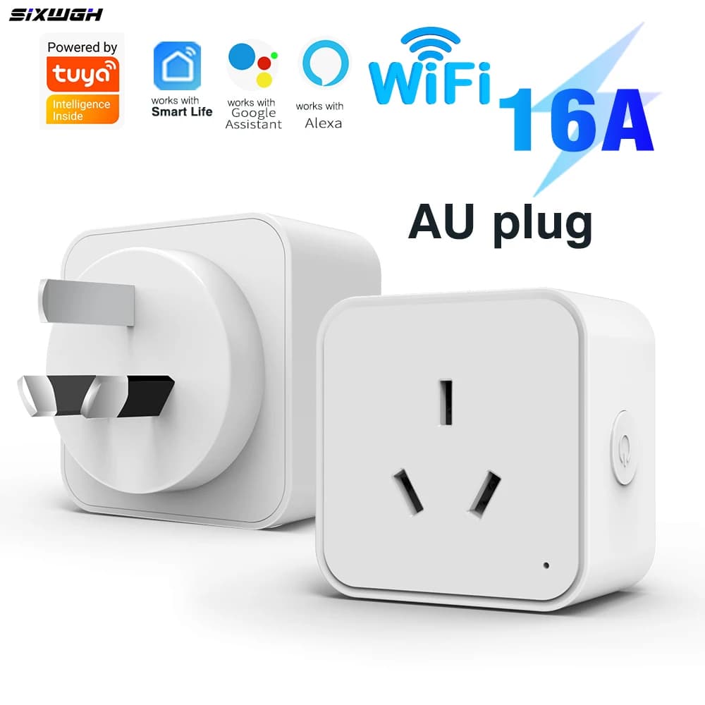 20A Tuya Smart Socket WiFi Spina UK Adapter 3pin Home Alexa Voice control with energy monitoring timer function Power socket set