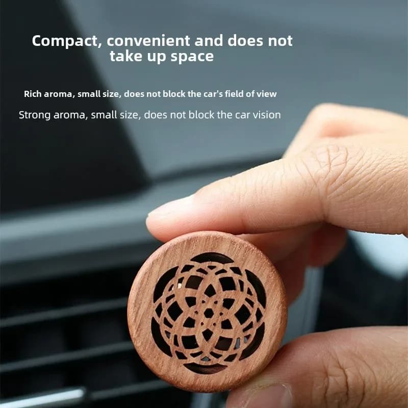 Diffusore per presa d'aria per auto in legno. Diffusore di fragranze di fascia alta in palissandro con fragranza di lunga durata. Aromaterapia in pietra vulcanica