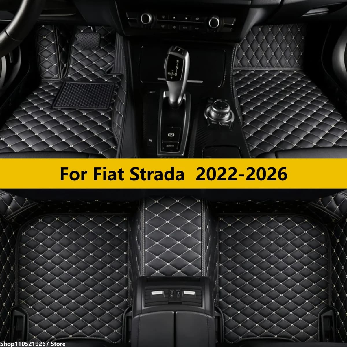 Custom Car Floor Mats For Fiat Strada 2022 2023 2024 2025 2026 Auto Accessories Leather Matts Foot Carpet Pads Full Set