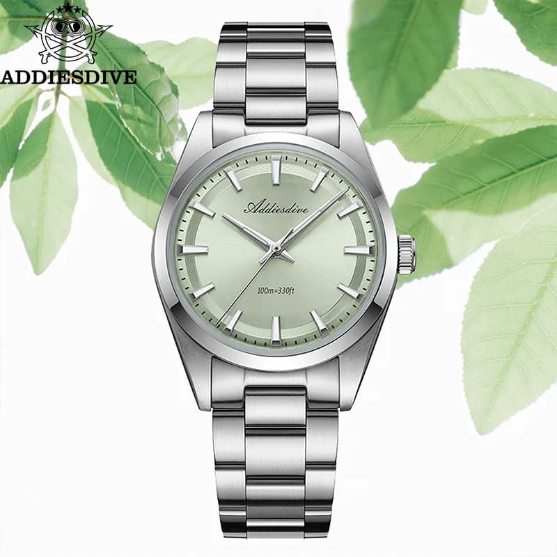 ADDIESDIVE Luxury wrist watches for Men and Women, Fashion Luminous with Stainless Steel Strap, Waterproof, Romantic Quartz watch for Couples
