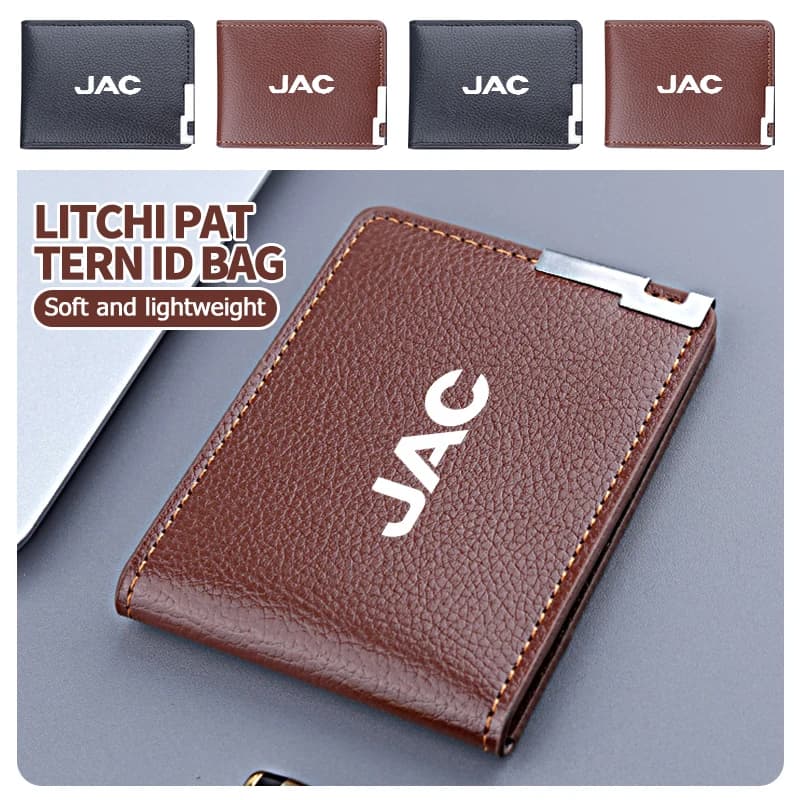 PU Litchee Pattern Card Holder Casual Men Coin Purse Small Wallet For JAC Refine J3 J2 S5 A5 J5 J6 J4 T8 Vapour S2 Vapour