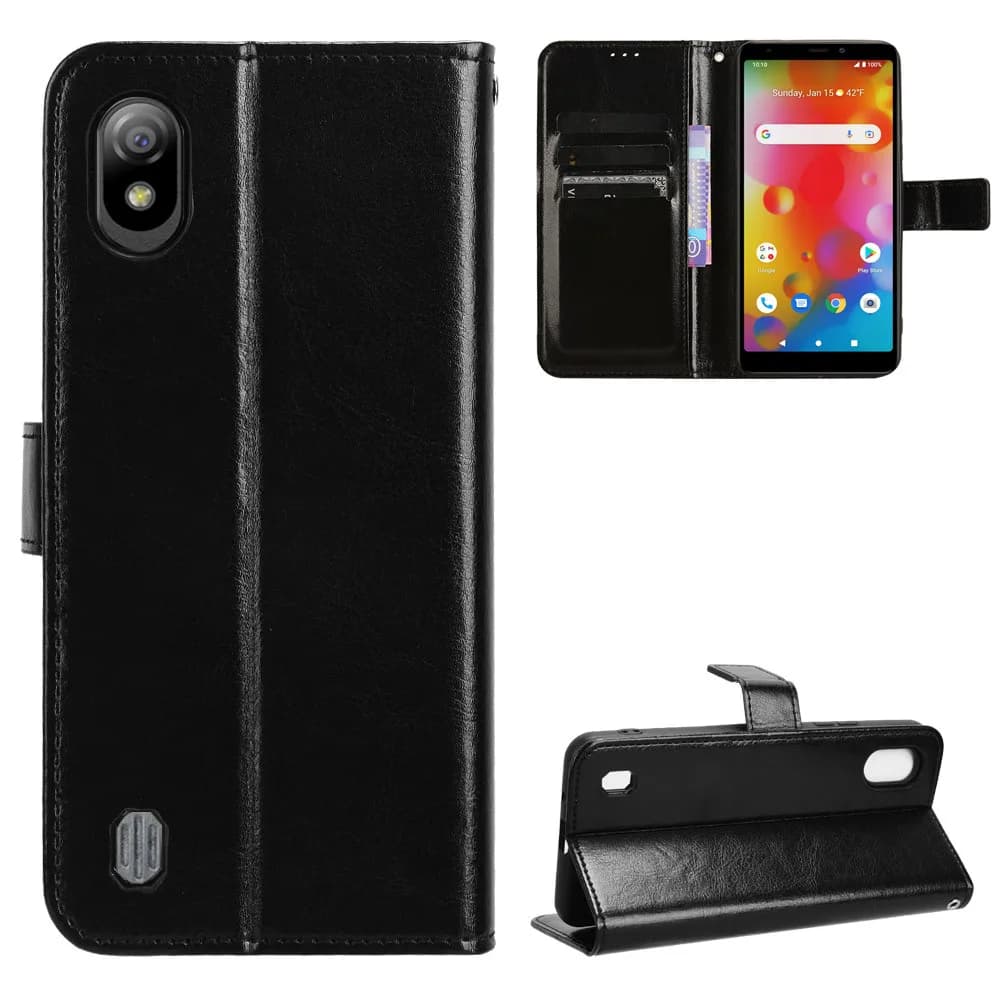 Per Boost Mobile Bounce 4G Luxury Flip PU Leather Wallet Lanyard Stand Case per Boost Mobile Bounce 4G Phone Bags