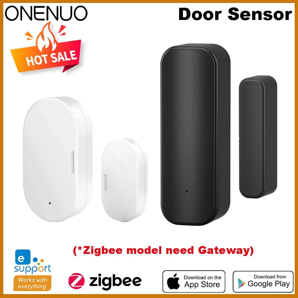 Il rilevatore di allarme per finestre magnetiche senza fili con sensore porta Zigbee funziona con l'APP Ewelink Alexa Google Need Gateway